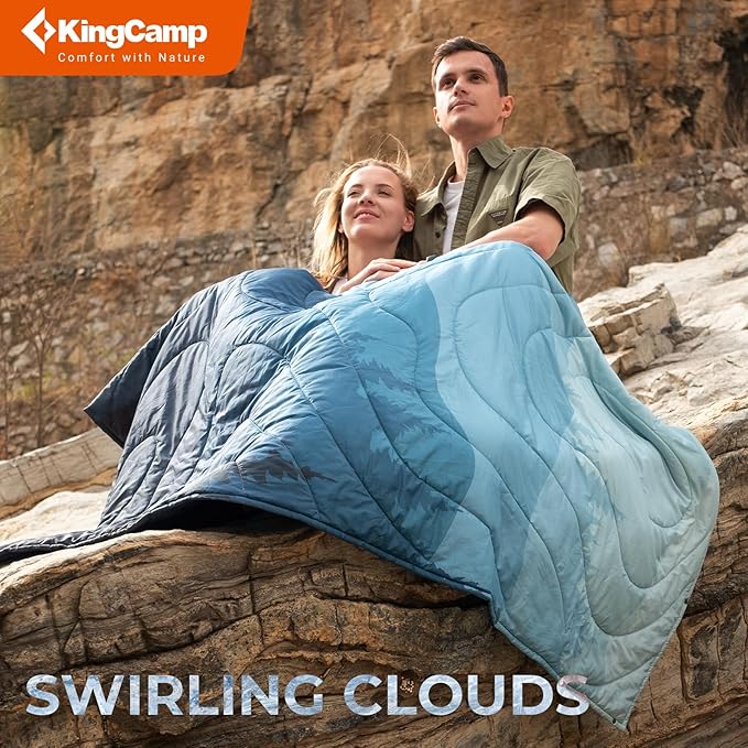 KingCamp Ultralight Camping Blanket Packable Down Alternative Puffy Wearable Blanket