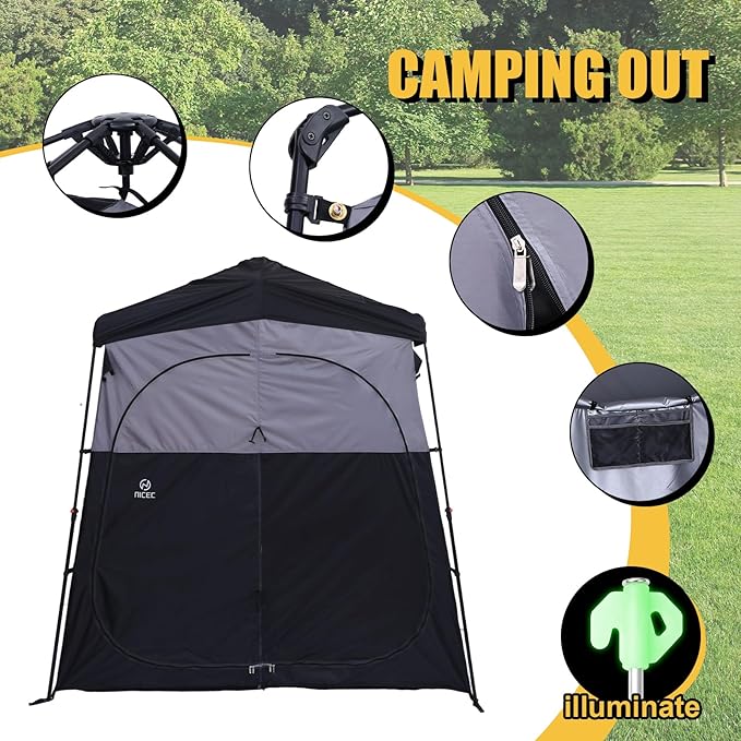 CDEN Camping Shower Tent Outdoor Shower Enclosure Camping Shower Outdoor Bathroom Pop Up Changing Tent Oversize