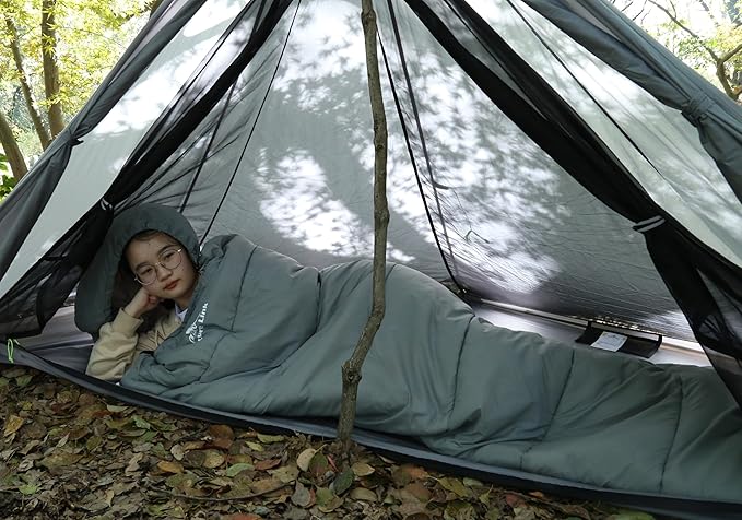 Lightweight Mummy Sleeping Bag 2.87lbs Backpacking Sleeping Bag 42℉-55℉ Nylon Shell and Lining Compact Ultralight Sleeping Bag for Backpacking Camping Hiking