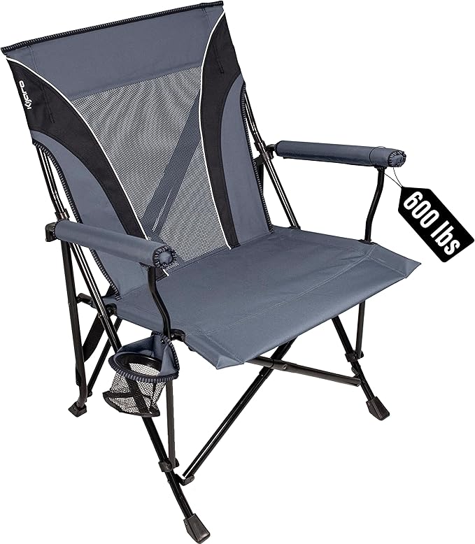 Kijaro Oversized Heavy Duty Atlas Portable Camping Chair Hallett Peak Gray - 600 LB Weight Capacity