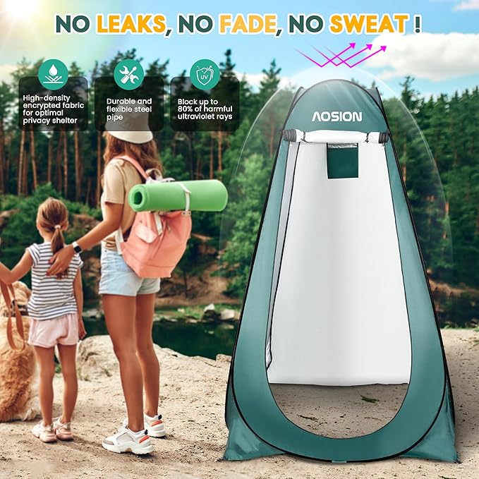 AOSION Privacy Shower TentPop Up Changing TentCamp Bathroom Changing Dressing RoomSun Sunshade Canopy Outdoor Rain Shelter for Camping Hiking Beach Picnic Fishing. (Army Green)
