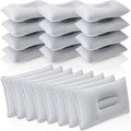 Geelin 20 Pack Inflatable Pillows for Camping Travel Beach Vacation Sand Squared Flocked Soft Fabric Backpacking Ultralight Pillows for Office Sleeping Neck Head Lumbar Support(Gray)