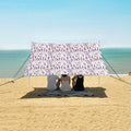 ALAZA Lavender Flower Butterfly Beach Tent Sun Shelter UPF50+ Protection Beach Shade Canopy w/ 4 Sandbags for Outdoor Camping Fishing Backyard Fun Picnic 10x9 ft