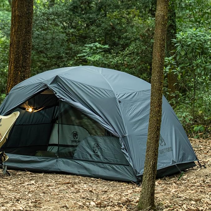 OneTigris COSMITTO 2 Person Backpacking Tent Shelter- Free Standing Lightweight Waterproof 3 Season Camping Tent for Outdoor Hiking Mountaineering