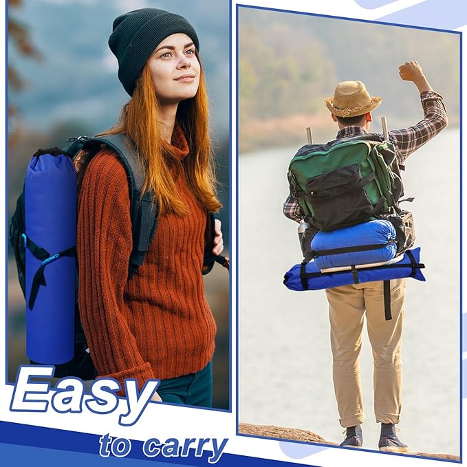 2 Pieces Camp Chair Replacement Bag Folding Foldable Chair Purse Camp Replacement Outdoor Tent Bag for Storage Carrying with Shoulder Strap 47.2 Inches(Dark Blue)