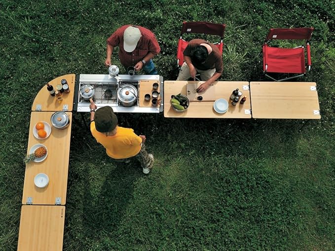 Snow Peak IGT Bamboo Table Regular CK-116TR Designed in Japan Made of Laminated Bamboo for Iron Grill Table Kitchen Lifetime Product Guarantee