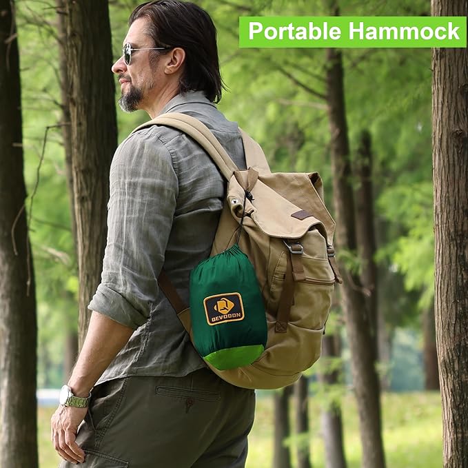 Camping Hammock with NetTravel Portable Lightweight Hammocks with Tree Straps and Solid D-Shape CarabinersParachute Nylon Hammock for Outsides Backpacking Beach Backyard Patio Hiking