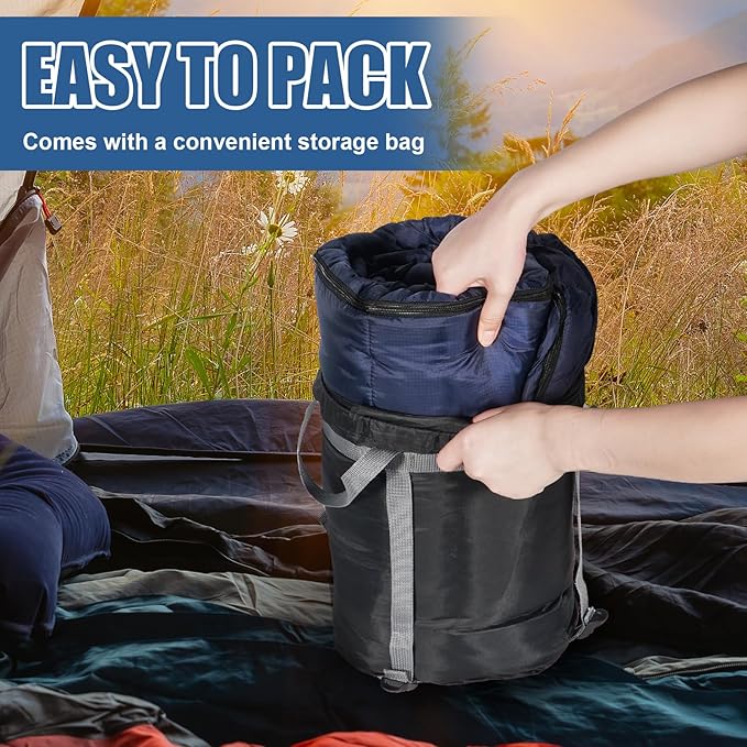 REDCAMP Sleeping Bags for Adults Fleece Warm Sleeping Bag 3-4 Season Comfortable for Hiking Traveling &amp Outdoor Activities