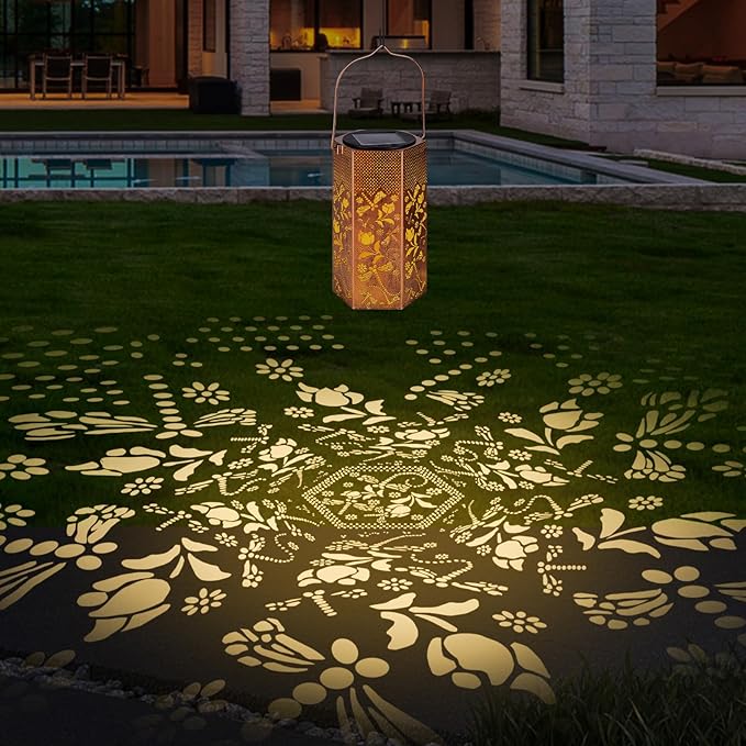Dragonfly Solar Lanterns Outdoor Waterproof - Mothers Day Gifts for Mom Grandma Birthday Gifts for Women Solar Lights Outdoor Garden Decor for Outside