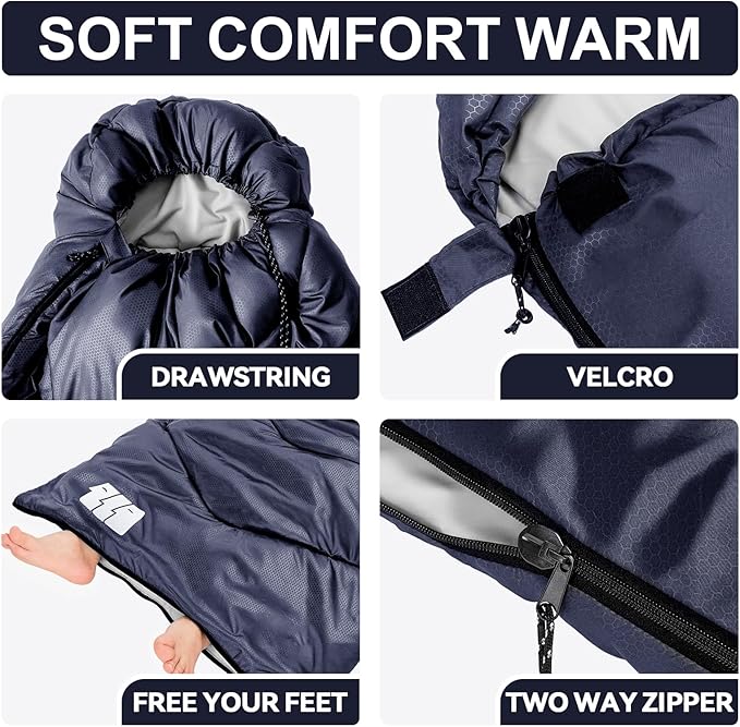 Sleeping Bags for Adults Warm WeatherLightweight for Camping Hiking Traveling