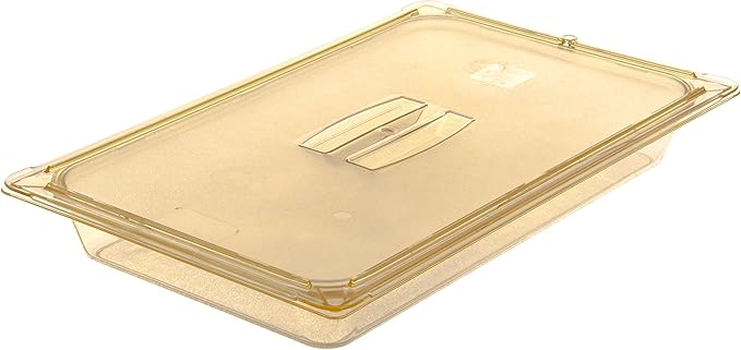 Carlisle FoodService Products 10410U13 High Heat Universal Handled Lid 20.75 x 12.88 x 0.88 Amber For TopNotch Full Size Food Pans (Case of 6)
