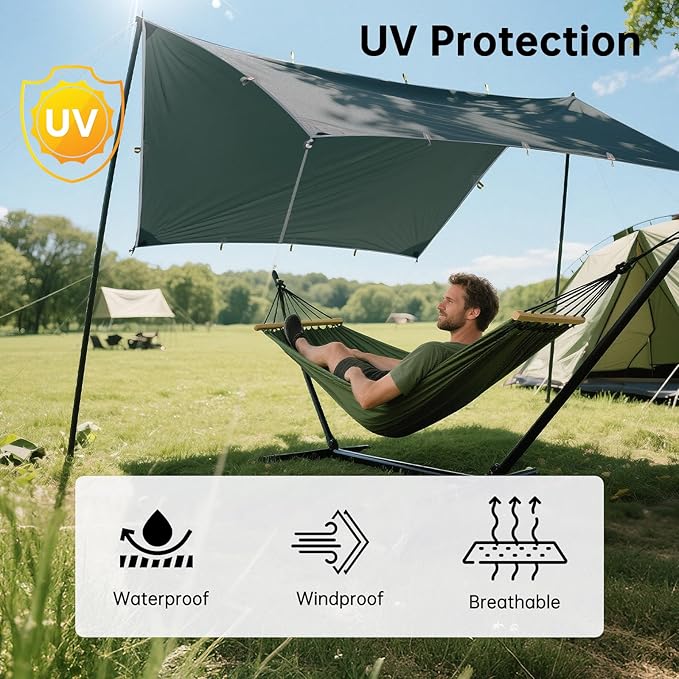 Free Soldier Waterproof Portable Tarp Multifunctional Outdoor Camping Traveling Awning Backpacking Tarp shelter Rain Tarp