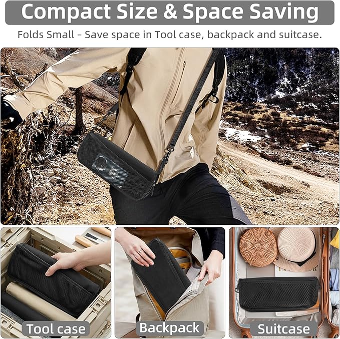 Portable Folding Camp Stool with Side Pocket Taller Foldable Camping Stool for Adults Metal Backpacking Stool Lightweight Mini Folding Chair Compact Camping Seat Travel Fishing Hiking Mobile Chair