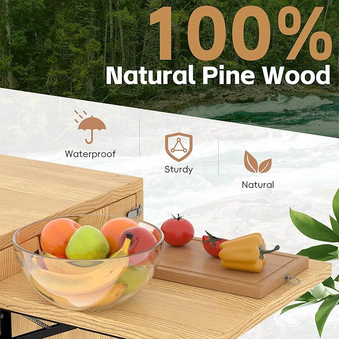 Haddockway Overland Kitchen Slide-Out SystemAll-in-One Folding Camping Table with Storage Drawer for SUV Camp Kitchen Box for Outdoor Cooking Picnic Overlanding Travel