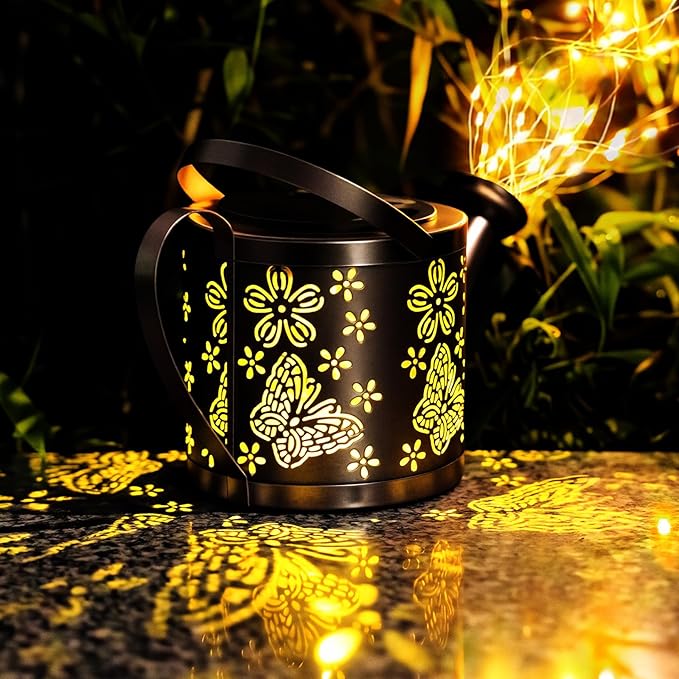 Solar Watering Can Light Solar Lights Outdoor Decor Garden Decor Lights for Yard IP65 Waterproof Hanging Lantern Lights Gifts for Women Mom for Yard Patio Lawn Pathway Landscape