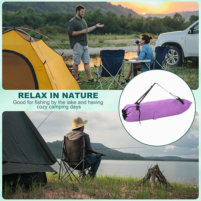 PATIKIL Foldable Camp Chair Replacement Bag Camping Chairs Folding Chair Carry Bag with Adjustable Shoulder Strap for Outdoor Camping Fishing Storage Purple