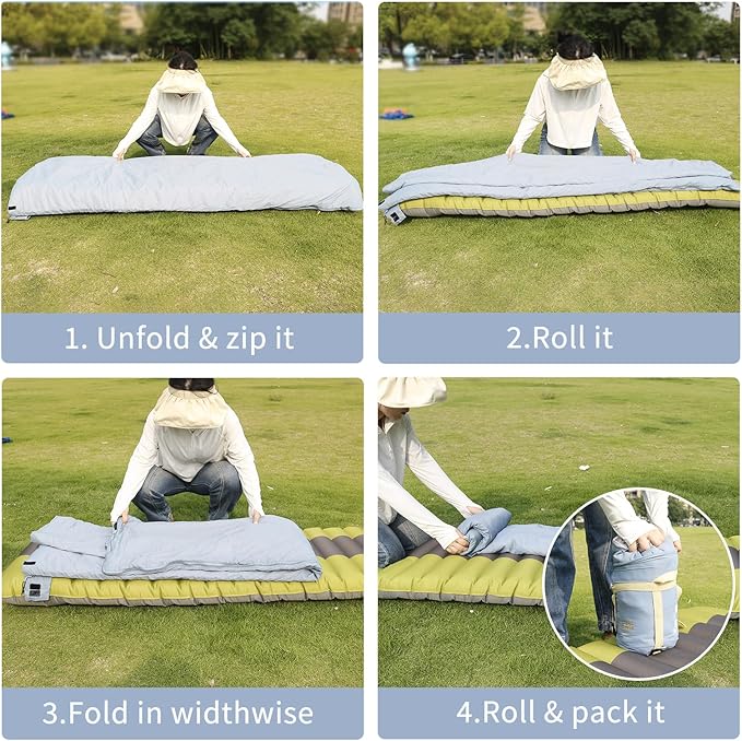 NewDoar Ultralight Backpacking Sleeping Bag - 50-70°F 1.5lbs Waterproof &amp Machine Washable 2-Way Zipper for TeensCouplesWomenMen Compact for Hiking/Camping (M/L Sizes)