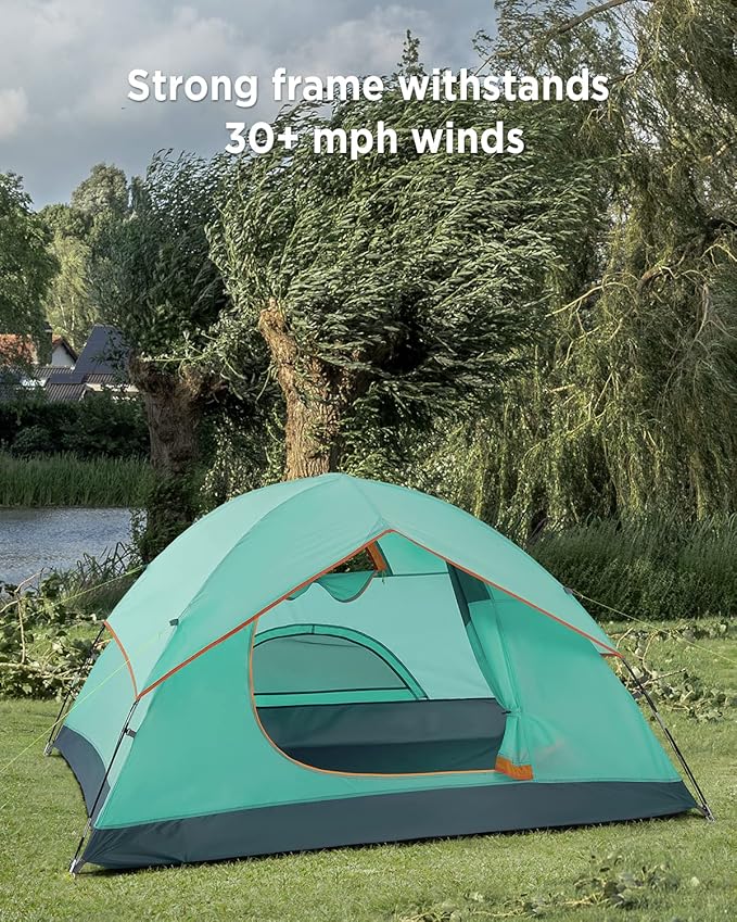 Ciays Camping Tent Waterproof Family Tent with Removable Rainfly and Carry Bag Lightweight Tent with Stakes for Camping Traveling Backpacking Hiking Outdoors