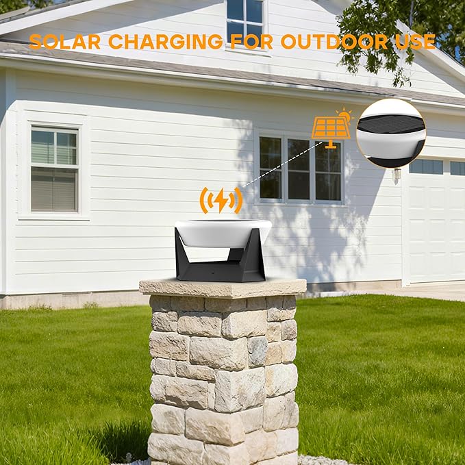 Solar Post Lights with Remote Control Modern Pillar Light Dusk to Dawn IP54 Waterproof Solar Post Cap Lights with 3200K LED Outdoor Light Fixture for Garden Deck Patio Outside Lighting (Geometric)