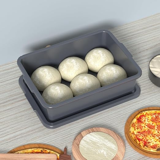 Rosebloom 13 L Small Bus Tubs with Lids Plastic Bus Tub Tote Box with Lid 3 Packs