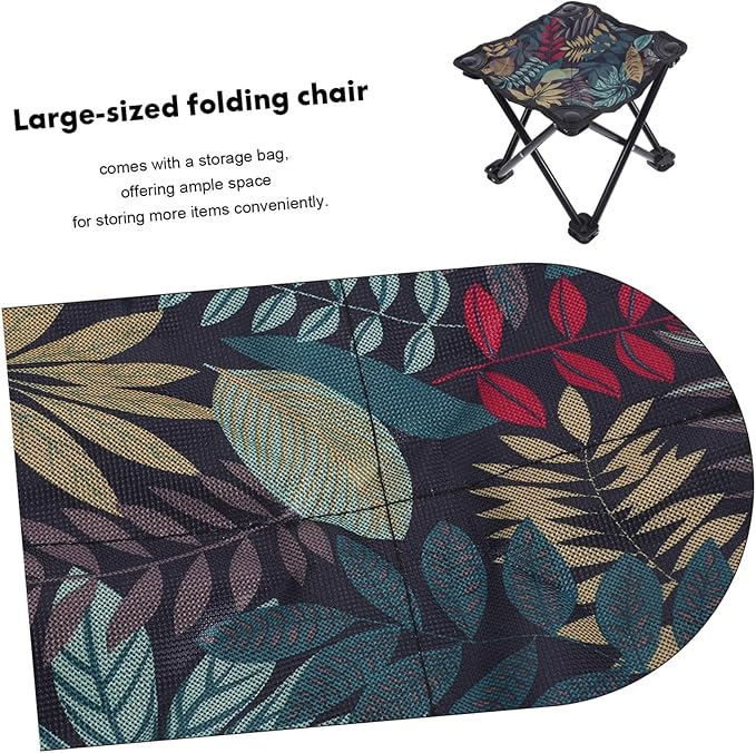 Multi-Functional Folding Stool Small Camping Bench Oxford Easy to Fold for Outdoor Camping Fishing