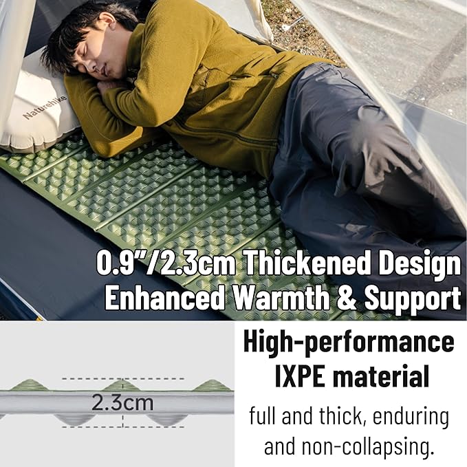 Naturehike Ultralight Foam Sleeping Pad - R1.8/R2.6/R3.0 Closed Cell Mattress Thick Portable Folding Mat for Backpacking Waterproof &amp Compact for Camping Hiking Travel and Car Camping
