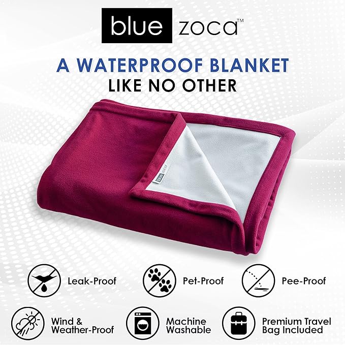 Waterproof Blanket for Bed Intimacy | Cozy Love Blankets Machine Washable &amp Reversible Protection for Couples | Protects Against Spills Pets &amp Accidents - Oversized Queen Size Blanket 65x80