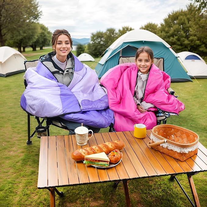 Cotton Flannel Lined Sleeping Bag for Adults Teens Kids Cold Weather &ampWarm 3 Seasons Lightweight Compact Camping Essentials Equipment Hiking Outdoor Travel