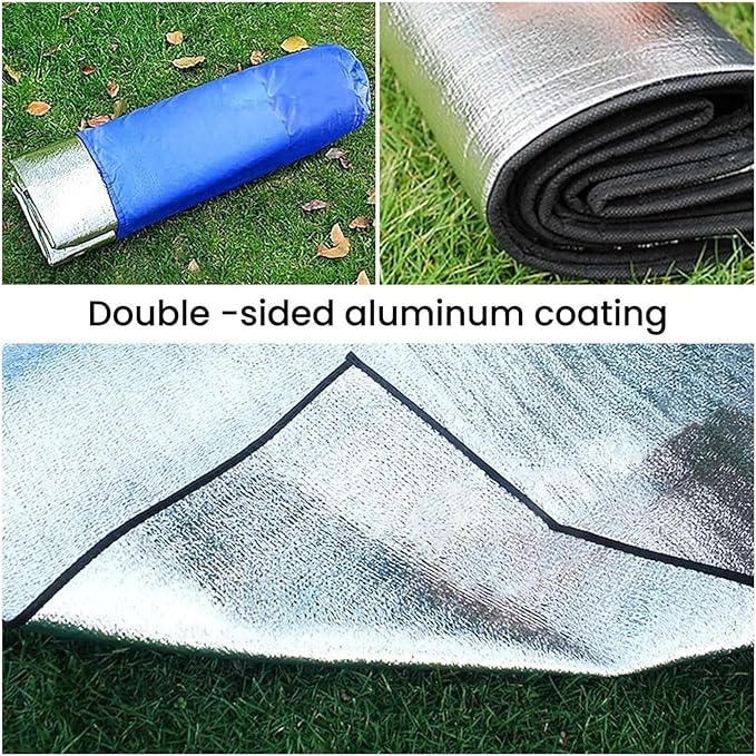 Aluminium Sleeping Mat Tent Mat Foam Aluminum Foil Blanket Insulating Thermal Camping Mat Waterproof Sleeping Tent Pad Outdoor