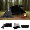 Hot Tent for 1-2 Person PU3000mm Waterproof Aluminum Poles for Winter Camping with Stove Jack (Fire-Resistant) Ventilation Mesh &amp Windproof Enclosure Multi-Use for Cooking Relaxing &amp Over