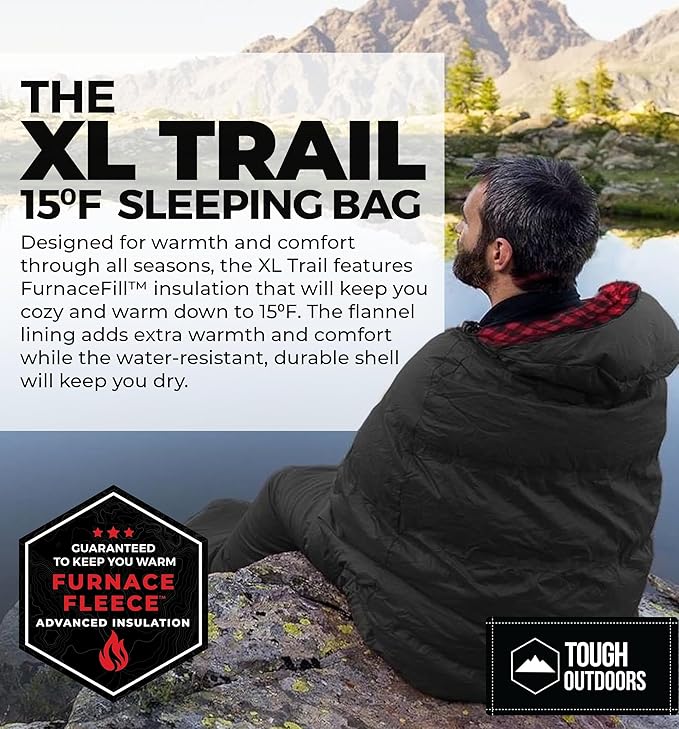 Tough Outdoors Sleeping Bags for Adults &amp Kids Sleeping Bags Girls Boys Teens - Camping Sleeping Bag for Backpacking- Cold Warm Weather &amp Summer Sleeping Bag - Lightweight Waterproof Compact S