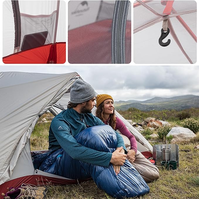 Naturehike Star River 2 Person Ultralight Backpacking Tent - Waterproof 3 Season Camping Tent Easy Setup Double Layer Two Men for Hiking Hunting Outdoor Mountaineering Travel Cycling
