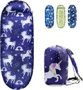 Kids Sleeping Bags for Girls – Unicorn Rainbow Star – Rioyalo YOLO 45 Camping Sleeping Bags for Kids with Carry Bag - Outdoor and Indoor (Unicorn-PL)