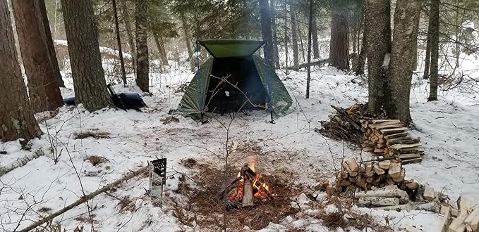 Clostnature Lightweight Backpacking Tent - 1/2 Person 4 Season Ultralight Waterproof Camping Tent Large Size Easy Setup Tent for Winter Cold Weather Family Outdoor Hiking and Mountaineering