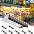 Z Zeben 7 Inch Retaining Wall Lights [ 8 Pack ] 5W LED Hardscape Lighting 12V Low Voltage Paver Lights 3000K Warm White Waterproof Outdoor Step Lights for Patio Walls Stairs