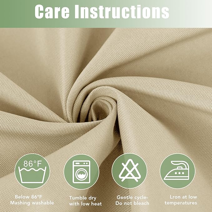 HolidayIdeas Extra Wide Outdoor Curtains for Patio Waterproof 6 Panels - 110x108 Inches - Weatherproof Privacy Outsides Curtains for Backyard Porch Gazebo Sunlight &amp UV Blocking (Cream Grommet
