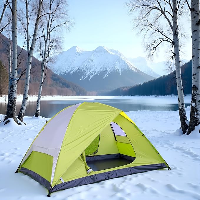 4-6 Person Dome Camping Tent Family Camping Tent 83x106 inches Waterproof Oxford Flooring for Fishing Outdoor Camping Hiking Study Tours Summer Camps.