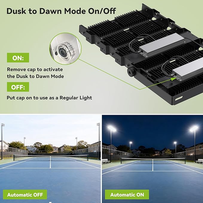 STASUN Pro 6 Series 600W 90000LM LED Stadium Light Outdoor Flood Light ETL Certified 100V–277V 5000K Daylight IP66 Waterproof for Sports Field Riding Arena Parking Lot Warehouse Commercial Area