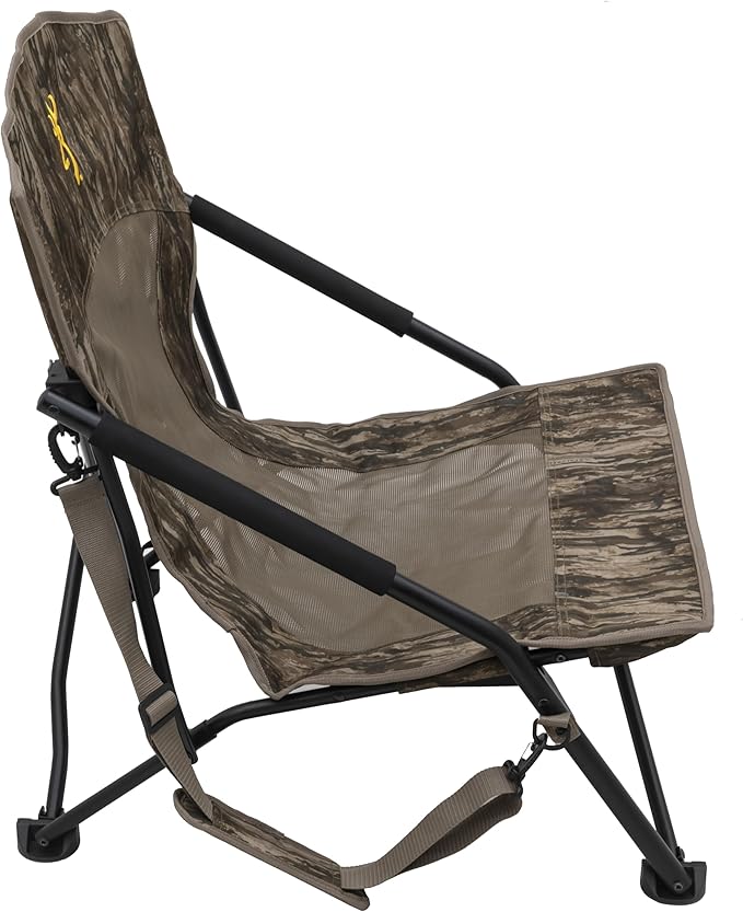 Browning Strutter Hunting Chair – Low-Profile Folding Turkey &amp Predator Chair in Realtree Legacy with Rotating Feet Steel Frame Carry Strap &amp Compact Design for Hunting and Camping