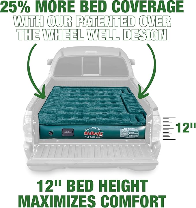 Pittman Truck Bed Air Mattress 6-6.5ft for Mid Size Short Pickups &amp Truck Bed Air Mattress Inserts - AirBedz Inflatable Pickup Mattress fits The Tacoma Colorado &amp More