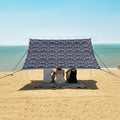 ALAZA Gold Fans Beach Tent Sun Shelter UPF50+ Protection Beach Shade Canopy w/ 4 Sandbags for Outdoor Camping Fishing Backyard Fun Picnic 10x9 ft