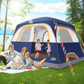 COBIZI Camping Tent 4 Person Easy Setup Waterproof Windproof Backpacking Tent with Removable Rainfly Lightweight Portable Outdoor Family Tents for Camping Travel Fishing Hiking Scouts (Green)