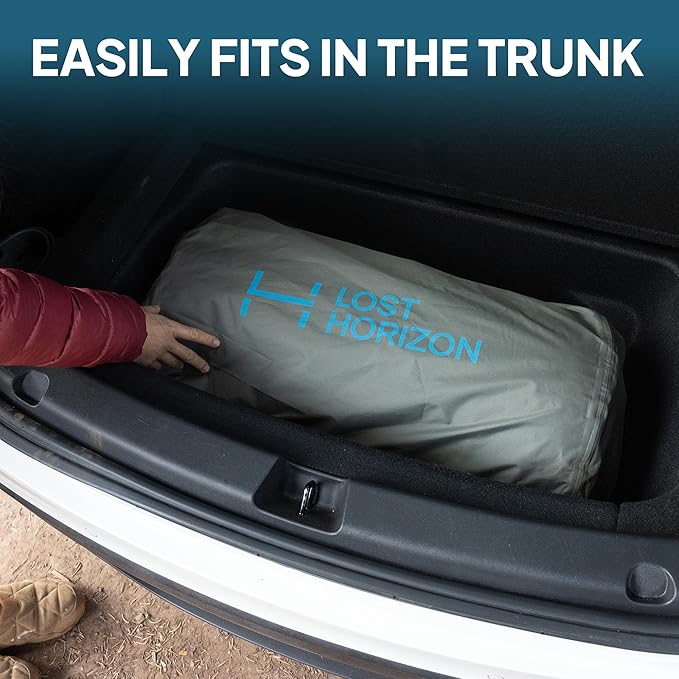 LOSTHORIZON Camping Air Mattress with Foam for Tesla Self Inflating Sleeping Pad with Pump Sack 4.5 Thick R-Value 13 Model Y