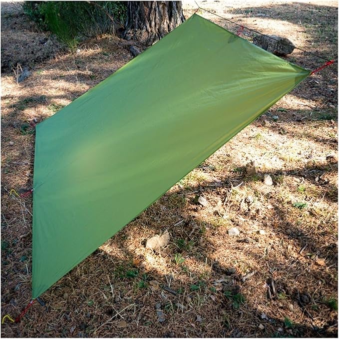 Compatible for Tarp Lightweight MINI Sun Shelter Camping Mat Tent Footprint 15D Nylon Silicone(Gray 210x150CM)