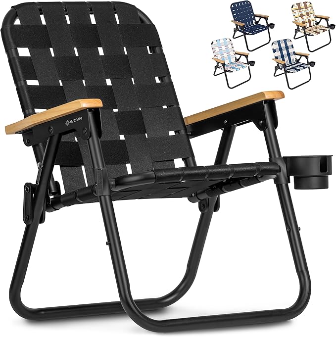 GoSports WOVN Beach Backpack Chair - 9 Styles Available - Premium Folding Camping Chair