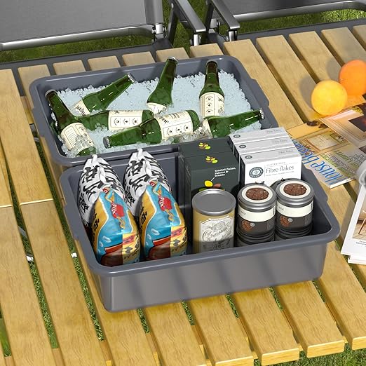 13 L Gray Commercial Bus Tubs Plastic Restaurant Bus Tub Tote Box 4 Packs