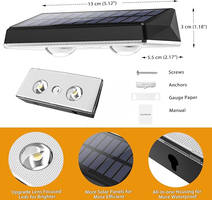 Solar Fence Lights Outdoor 20-Pack 120LM Fence Lights Solar Powered IP67 Waterproof Dusk to Dawn Auto On/Off 12+ Hours for Outside/Backyard/Wall/Step/Patio/Deck/Pool (Warm White &amp RGB 7 Colors)