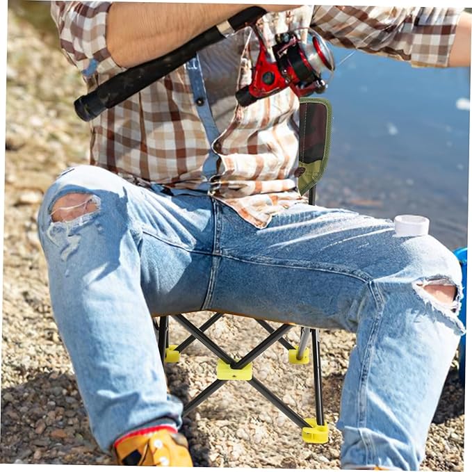 Happyyami Portable Folding Fishing Chair Outdoor Beach Stool Rugged Camping Stool