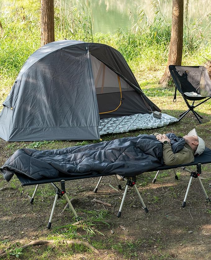 iClimb Heated Camping Blanket with Hood and 5V 5000mAH Battery Pack (Black)