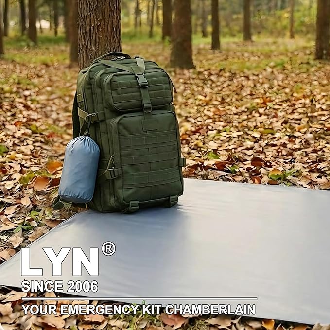 Sky Protection: LYN Lightweight Emergency Camping Tarp/Hammock Rain Fly-WaterproofRipstop FabricAnti-UV Shelter for Hiking Camping and Outdoor Adventure